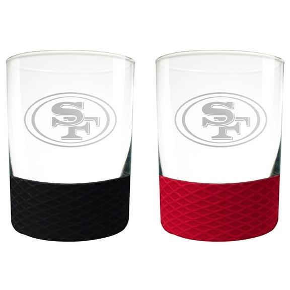 San Francisco 49ers 14oz. Commissioner Rocks Glass Two-Piece Set