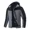 Gray with black, variant on Men's Hooded Softshell Jacket Water-resistant Insulated Windbreaker Winter Warm Fleece Lined Rain Shell Jacket Black L
