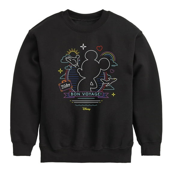 Disney - Mickey Mouse - Cruise Time - Bon Voyage - Youth Crewneck Fleece Sweatshirt