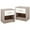 Light Gray, White, variant on Gymax 2 PCS Nightstand w/ Drawer Side Table w/ Slide-out Drawer Open Storage Shelf Gray