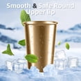 thumbnail image 6 of Arcticwind 4Pcs 304 Stainless Steel Tumbler Cups, 17oz Unbreakable Metal Beer & Drinking Glasses, BPA-Free, Reusable Water Cups with Tapered Design for Home, Bar, Party, Gold, 6 of 7