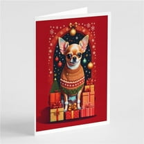 Chihuahua Holiday Christmas Greeting Cards Pack of 8 7 in x 5 in