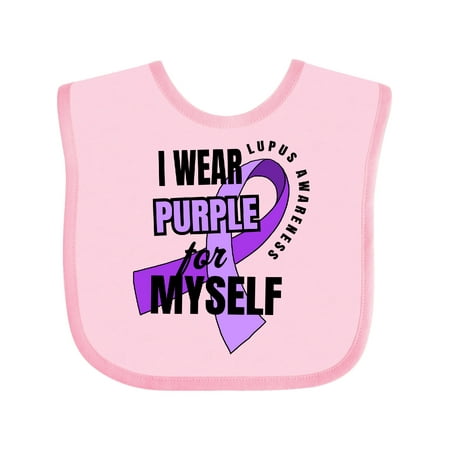 

Inktastic I Wear Purple For Myself Lupus Awareness Gift Baby Boy or Baby Girl Bib