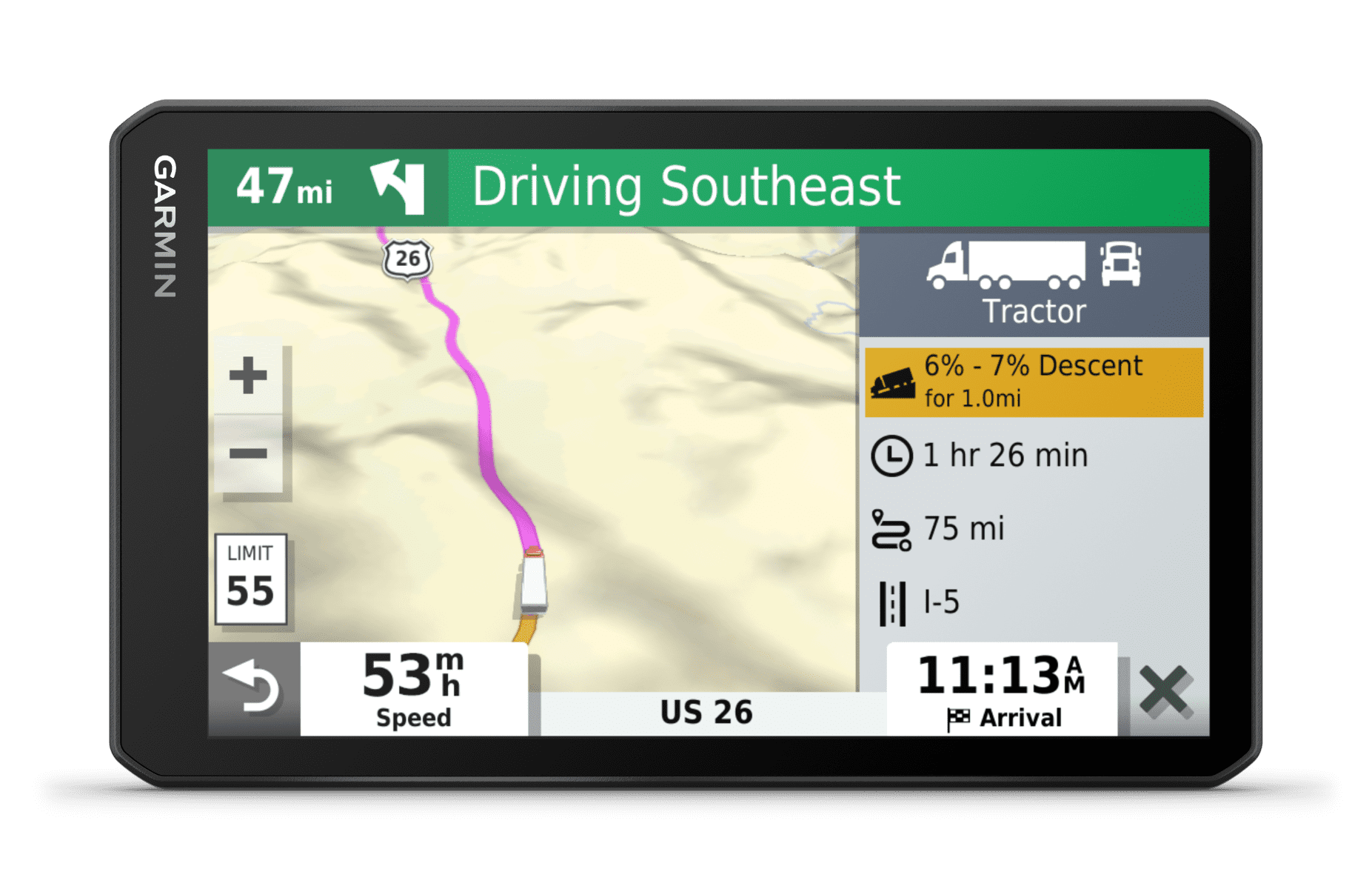 Restored Garmin Dezl OTR700, Trucking GPS Navigator with 7-inch Screen Garmin Certified (Refurbished)