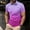 Purple, variant on Awdenio Mens Tops Gradation Casual Printed Short Sleeve Turn Down Collar Buttons Side Split T-Shirt Blouse Tops Perfect for Summer Outdoors,Size M-4XL