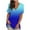 Sky Blue, variant on Tdoqot Womens Trendy Gradient Shirts- Short Sleeve V-Neck Casual Summer Loose Fit Tops Blouse Orange Size S