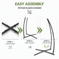 thumbnail image 5 of Pirecart Hammock Chair C Stand, Steel Solid Hammock Rack Stand for Hanging Hammock Chairs, Air Porch, Tree Tent, Indoor Outdoor (Stand Only), 5 of 5