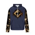 thumbnail image 5 of DODADAWANJ Aztec Hoodies for Men Elk Print Hooded Pullover Big and Tall Color Block Casual Sweatshirts for Camping Tracking L, 5 of 6