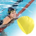 thumbnail image 2 of Unique Bargains 1 Pc Waterproof Solid Color Swim Cap for Women Yellow, 2 of 6