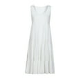 thumbnail image 4 of DPTALR Women's Holiday Summer Solid Color Sleeveless Party Beach Dress, 4 of 7