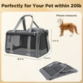 thumbnail image 2 of Cat Carrier, Soft-Sided Pet Carrier for Small/Medium Cats Dogs up to 20lbs, Collapsible Waterproof Puppy Bag with Foldable Bowl for Home Outdoor Travel, 2 of 8