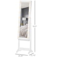 thumbnail image 2 of Lighted Jewelry Cabinet Mirrored Armoire Organizer Free Standing Storage for Necklaces Bracelets Rings Earrings Adjustable, 2 of 6