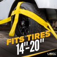 thumbnail image 4 of US Cargo Control Adjustable Wheel Net with 2 Inch Top Strap, Fitted with Twisted Snap Hook and Ratchet with Snap Hook, Easy to Use for Vehicle Tie Down, 3,333 Pound Working Load Limit, 4 of 4