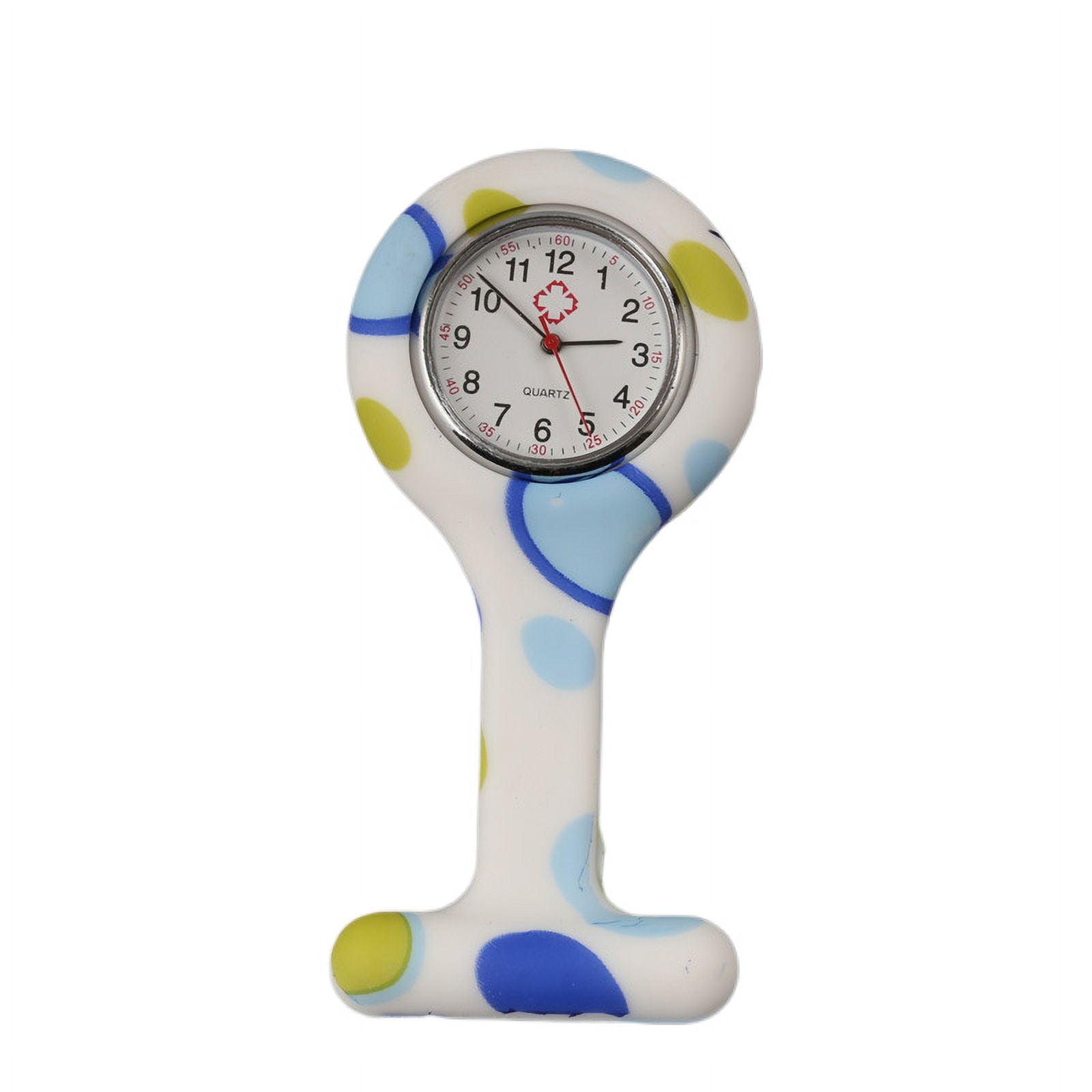 Women Girls Nurse Watches Hygienic Lapel Pin on Brooch Flower Silicone Cover Medical Doctor Paramedic Hanging Fob Watch Walmart