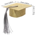 thumbnail image 2 of OULII 10pcs Graduacion Caps For Cups Golden Cotton Gift For Graduation Celebrations, 2 of 8