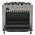 thumbnail image 3 of KoolMore 36 in. Stainless-Steel Professional Gas Range with Legs., 3 of 5
