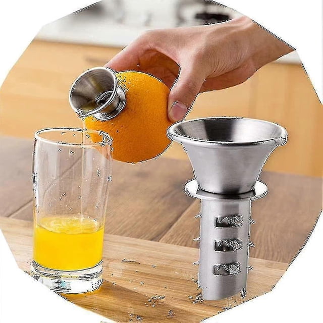 Stainless Steel Lemon Juicer - Manual Citrus Press for Oranges, Limes, Lemons