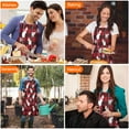 thumbnail image 4 of Red Christmas Snowman Apron-Garden Aprons for Women with Pockets-Cotton Linen Waterproof Kitchen Cooking Gardening Aprons Adjustable for Kitchen,Cooking,BBQ and Salon 32"x27", 4 of 7