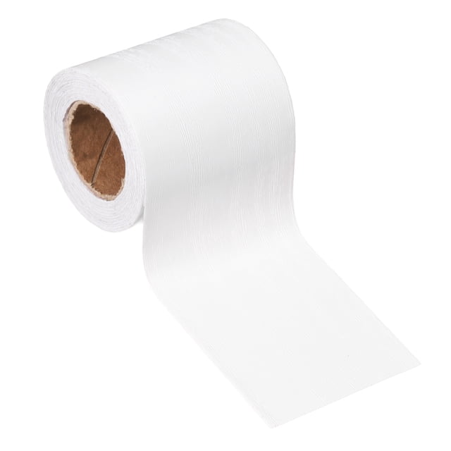 Banda de papel tapiz con diseño de madera Uxcell 2" x 16.4ft, etiqueta texturizada, Madera Blanca