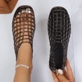 thumbnail image 2 of Bmawag Jelly Flat Sandals for Women Lightweight Round Toe Slip-On Hollow Breathable Jelly Mesh Flats, 2 of 10