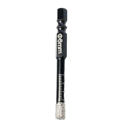 

Dry Diamond Drill Bit Hexagonal Shank Hole Drill Bit for Glass Marble Brick 6mm