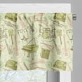 thumbnail image 3 of Ambesonne Jazz Music Window Valance, Doodle Equipment, 54" X 12", Blush Khaki and Beige, 3 of 5