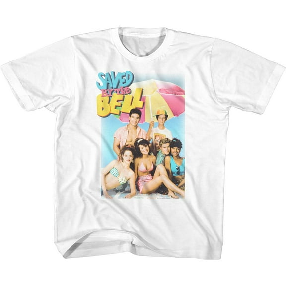 Saved By The Bell Faded Beachy White Toddler T-Shirt