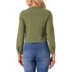 thumbnail image 3 of CHAQUETA DE DENIM CORTA DE MANGA LARGA SIN COLLAR PARA MUJERES INSPIRE CHIC XL VERDE EJÉRCITO, 3 of 5