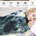 thumbnail image 3 of Chilfamy   Howling Wolf Blanket for Bed Moon Throw Blanket for Women, Men and Kids Super Soft Plush Wolf Blanket Throw Throw Plush Blanket Wolf Gifts White, 3 of 6