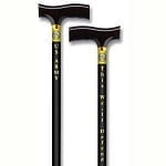 Alex Orthopedic U.S. Army Height Adjustable Aluminum Walking Cane with Wood Handle - Patriotic Walking Stick with Safety Locking Silencer - 300lbs Weight Capacity