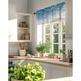 thumbnail image 3 of Wave Effect Modern Art Valances for Windows Abstract Blue Beach Valance Rod Pocket Light Filtering Short Window Treatments Curtains for Kitchen Bathroom Living Room Bedroom, 1 Panel, 42 x 18 Inch, 3 of 7