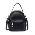 thumbnail image 3 of Mochila femenina Pu correas extraíbles correas para hombros ligeras y prácticas mini correas para mujeres pequeñas mochilas código libre negro, 3 of 9