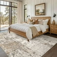 thumbnail image 7 of BERTHMEER 3'x5' Washable Small Area Rugs for Entrance Entryway Doorway Office Laundry Bedroom Non-Slip Distressed Abstract Rugs,Brown&Gray, 7 of 7