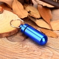 thumbnail image 1 of Waterproof Case Bottle Mini Aluminum Pill Box Holder Container  Keychain, 1 of 3