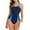 Navy-09, variant on Lopeceal Women Sleeveless Swimsuits One Piece Athletic Bathing Suit Sexy Monokini Fashion Colorblock Summer Beach Swimwear
