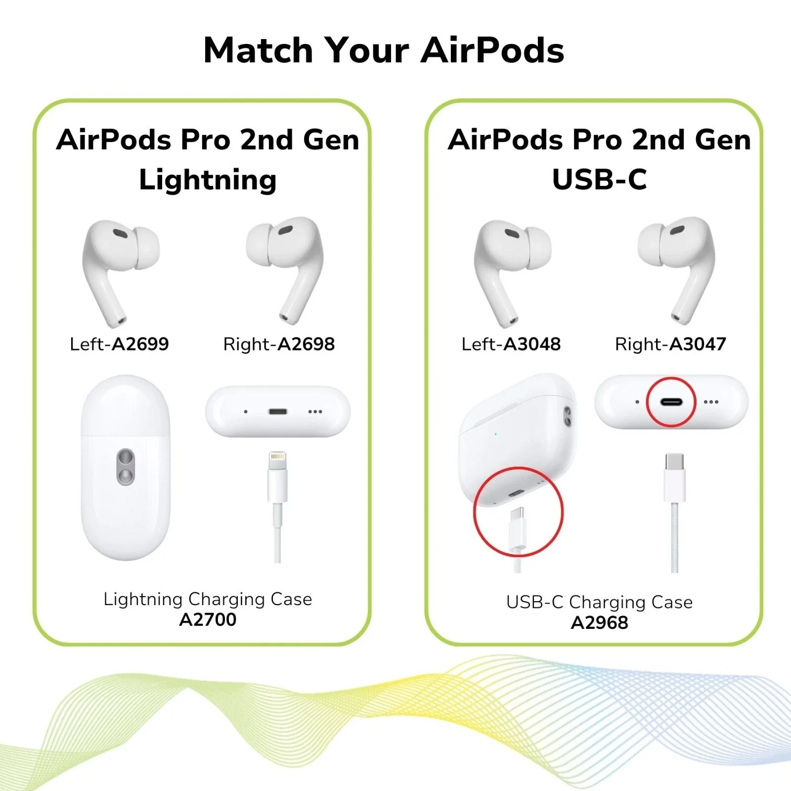 A-p-p-l-e AirPods Pro 2nd Gen Genuine Replacement Right Lightning