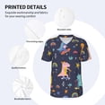 thumbnail image 3 of KLL Cartoon Dinosaur Scooter Sport Blue for Men's Baseball Shirts,Short Sleeve Casual Shirts Button Down Shirt for Men Beach Summer Wedding Shirt-Small, 3 of 7