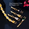 thumbnail image 6 of Green CZ Square Round Tennis Chain Bracelet for Brides Engagement Famous Jewelry, 6 of 9