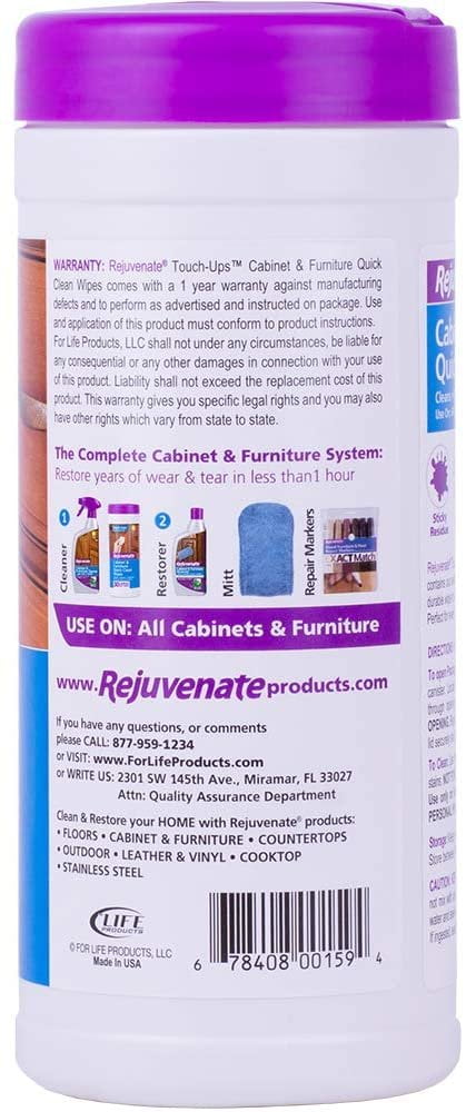 Rejuvenate Touch-Ups Cabinet & Furniture Quick Clean Wipes (30-Count) -  Tawas Do it Best Hardware