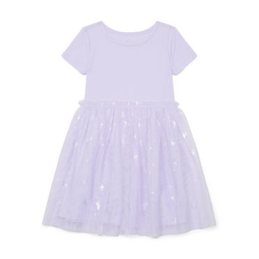 Wonder Nation Girls Tutu Dress with Short Sleeves, Sizes 4-18 & Plus