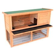 54" Wooden Small Hutch - 4 Doors With Ramp