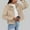 *Khaki, variant on ClodeEU Women's Cropped Wool Blend Jacket,Long Sleeve Button Down Fall Light Jackets White,Womens Plus L