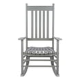 thumbnail image 3 of Pemberly Row Traditional Hardwood Indoor/Outdoor Patio Porch Rocker in Gray, 3 of 7