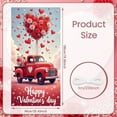 thumbnail image 2 of Red Truck Valentine's Day Banner Teddy Bear Love Display Pink Roses Cherry Blossom Romantic Backdrop for Valentine's Day Party Romantic Date Photo Shoot, 2 of 9