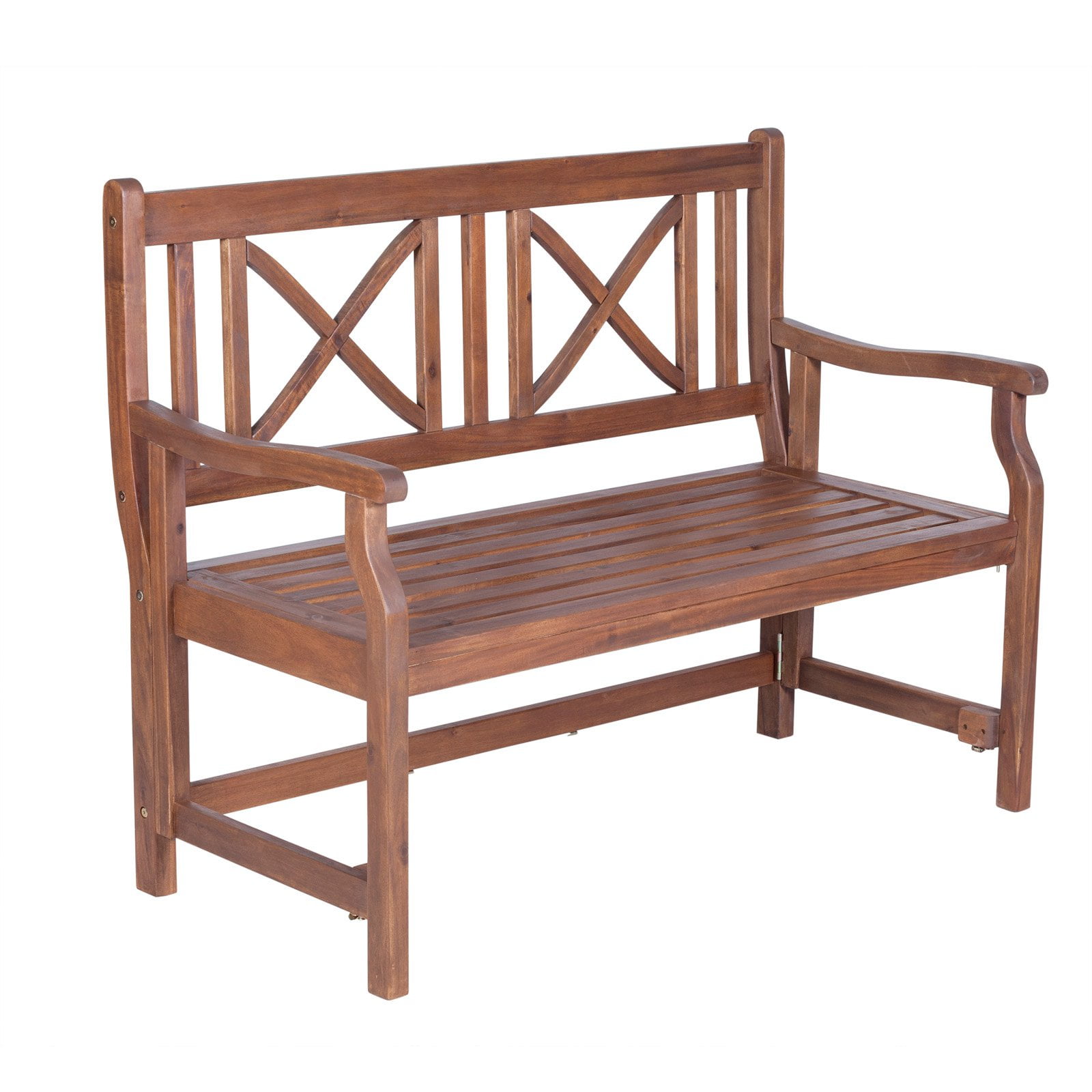 Walker Edison 48 in. Outdoor Acacia Wood Folding Bench by Walker Edison Furniture Company, LLC