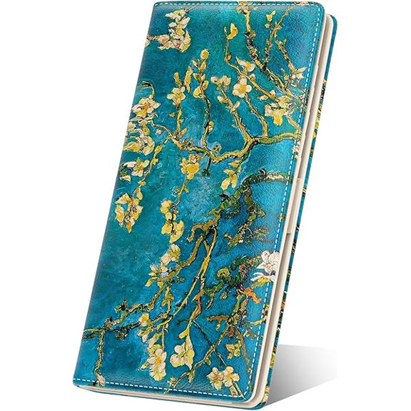 ZLC Womens Wallet, RFID Slim Wallets for Women, Thin Ladies Credit Card Holder Purse, Cute Leather Bifold Clutch Billfold with 11 Card Slots & ID Window, Almond Tree