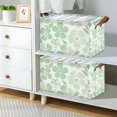 thumbnail image 2 of Yayeee Foldable Storage Basket for Shelves with Handles Set of 2 Waterproof Cloth Bins, Green Floral, 2 of 7