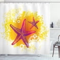 thumbnail image 1 of Ambesonne Starfish Shower Curtain, Tropic Animals, 69"Wx70"L, Fuchsia Hot Pink Yellow, 1 of 3