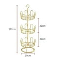 thumbnail image 3 of Zapatero giratorio Macarena organizador de zapatos redondo Metal tres niveles para balcones Oro, 3 of 8