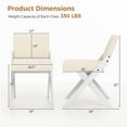 thumbnail image 3 of Costway Wooden Dining Chairs of 2 with Rubber Wood Frame Padded Cushions Curved Back, 3 of 10